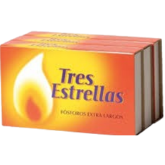 Fósforos Tres Estrellas extra largos