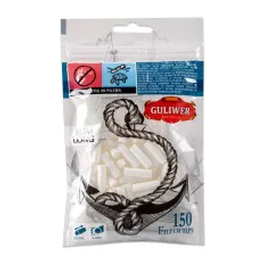 Guliwer Filtros Slim Long Plata 6 mm 150 uds Guliwer Filtros Slim Long Plata 6 mm 150 uds