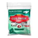 Guliwer Filtros Slim Menthol 6 mm 120 uds