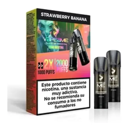 Vapeame Revive Strawberry Banana 2 % – 2 cápsulas