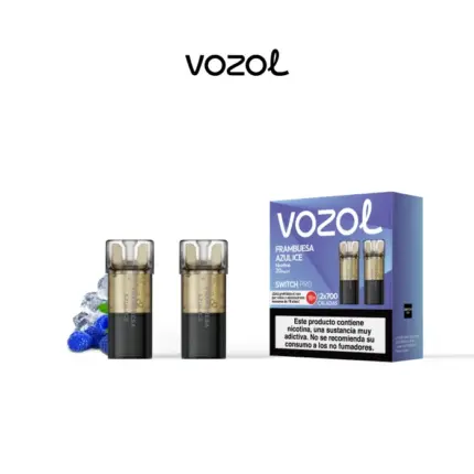 Vozol Switch Pro Frambuesa Azul Ice 20 mg · 2 cápsulas